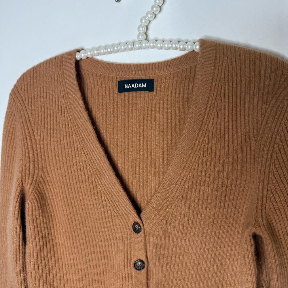 NAADAM Cashmere Ribbed Cardigan - Picture 3 of 6